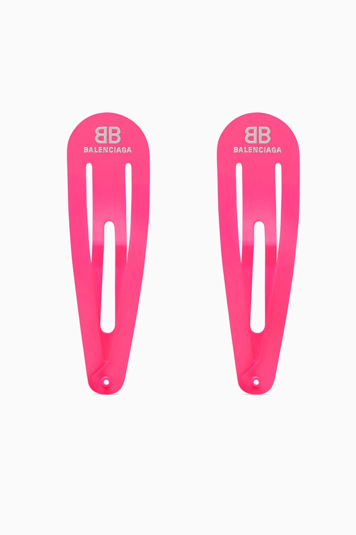 

XXL Hair Clip Set in Steel, Pink