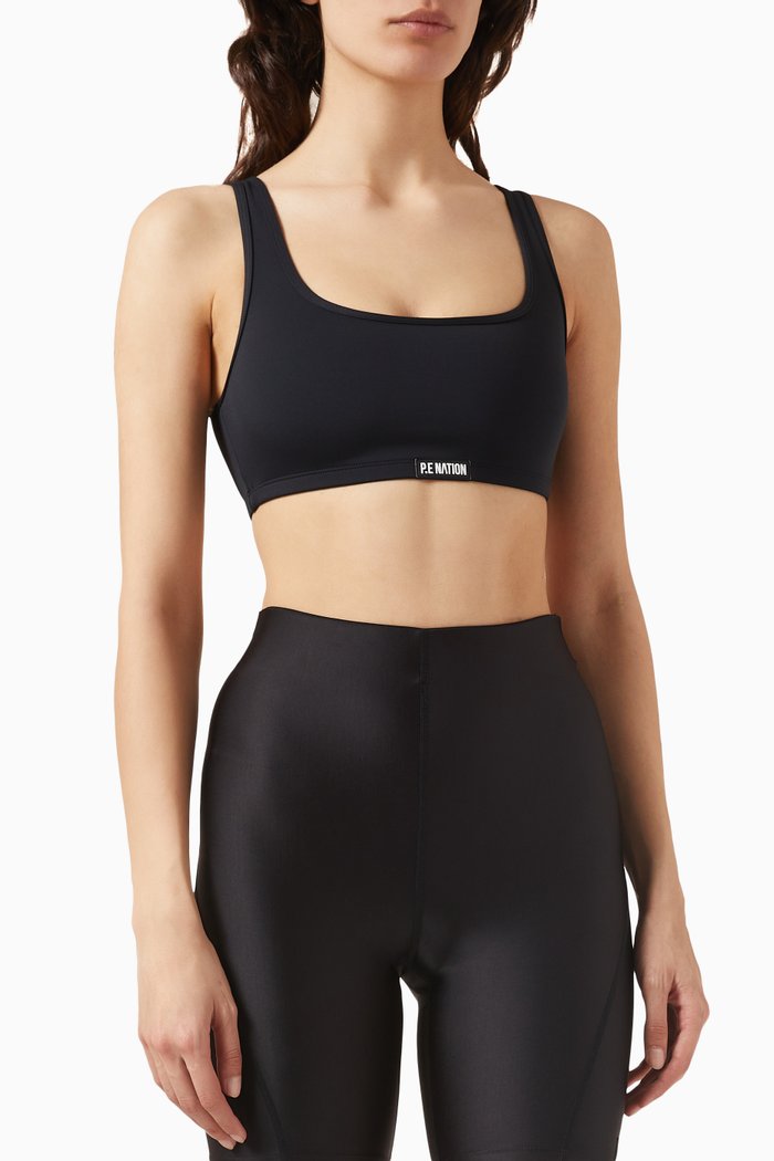 

Title Game Sports Bra in Recycled Stretch-nylon, Black