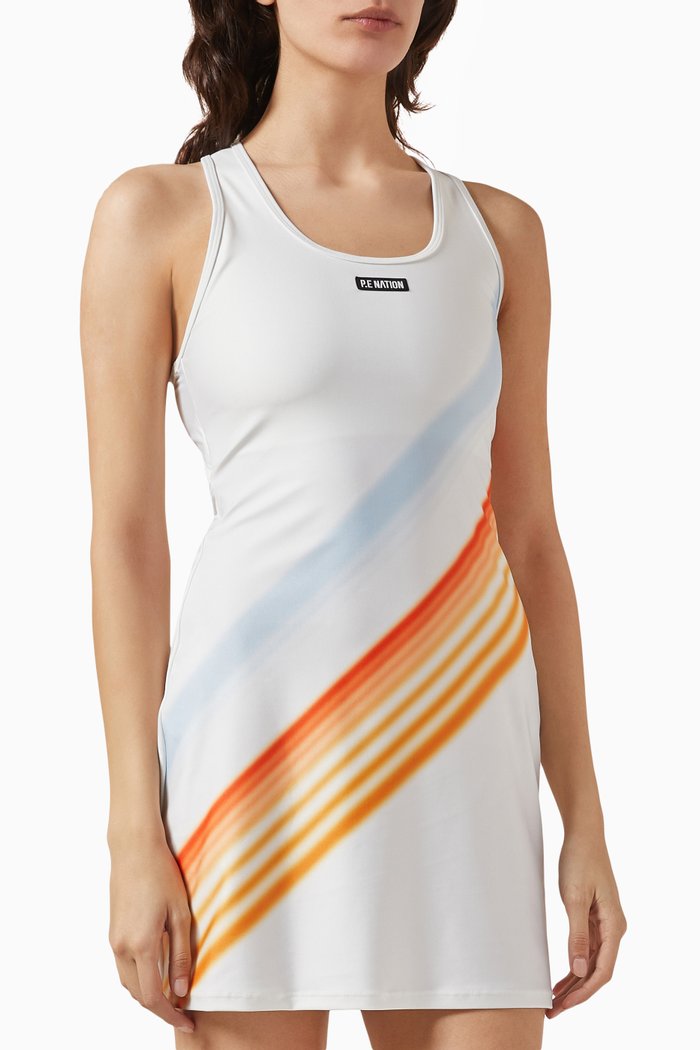 

Wave Form Tennis Dress in Recycled Poly-blend, White