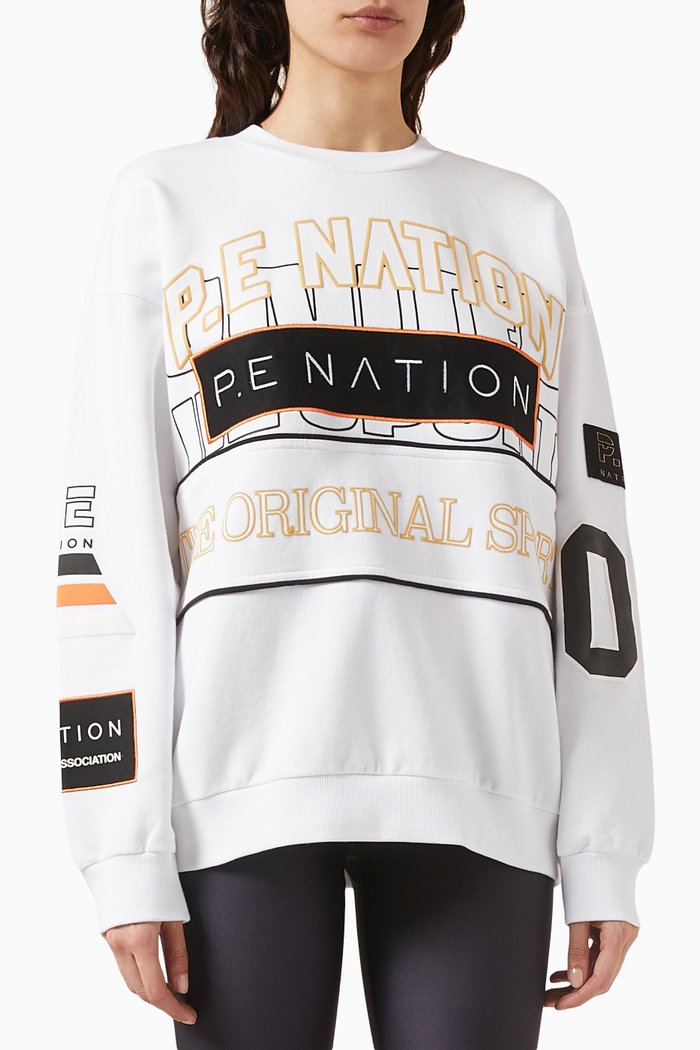 Defending Champion Sweatshirt in Organic Cotton-fleece, White