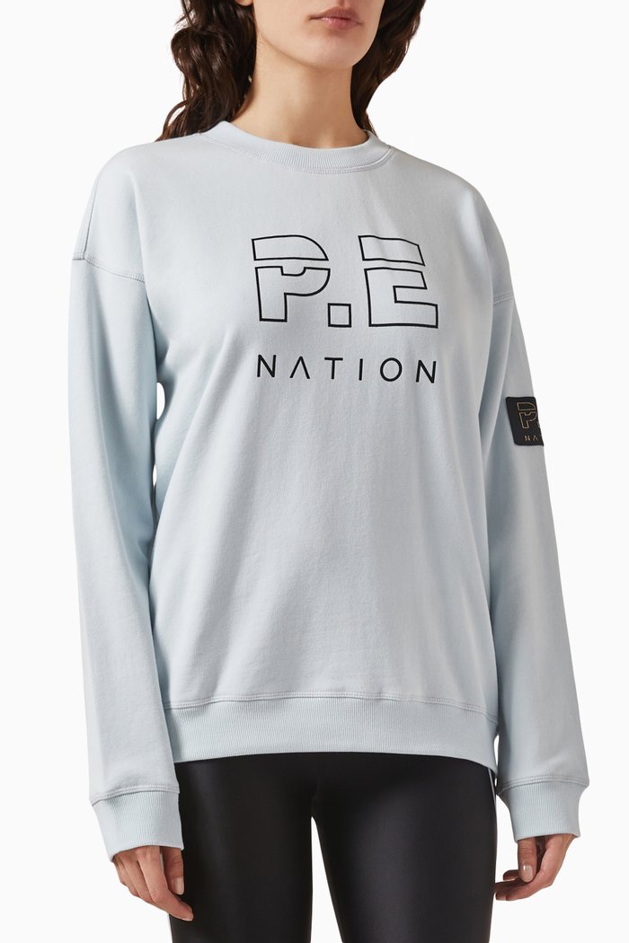 

Heads Up Sweatshirt in Organic Cotton-terry, Blue