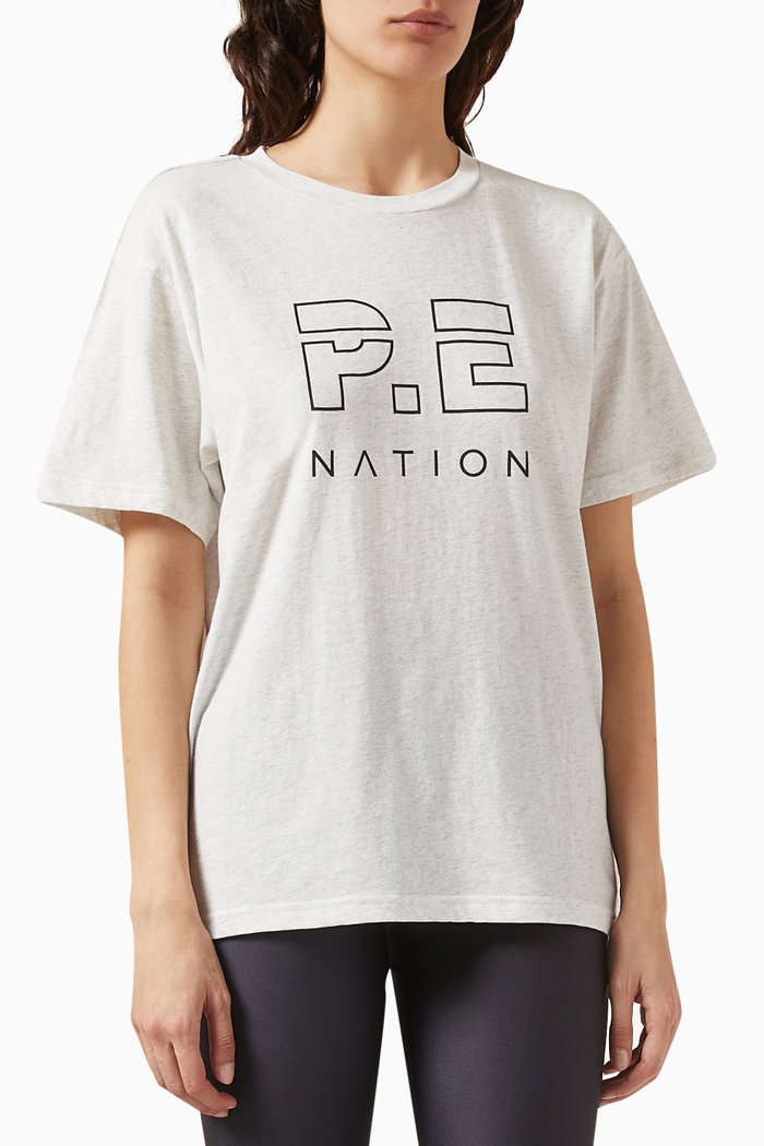

Heads Up T-shirt in Organic Cotton-jersey, Grey