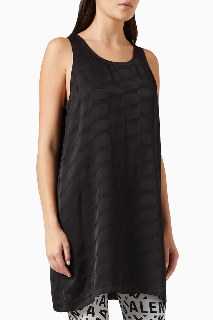 

BB Monogram Tank Top in Jacquard, Black