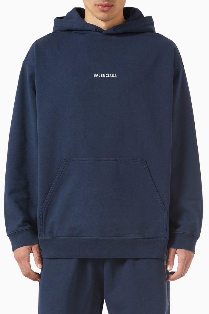 

Medium Fit Hoodie in Fleece, Blue