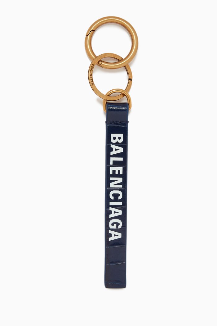 

Everyday Leather Keyring, Blue