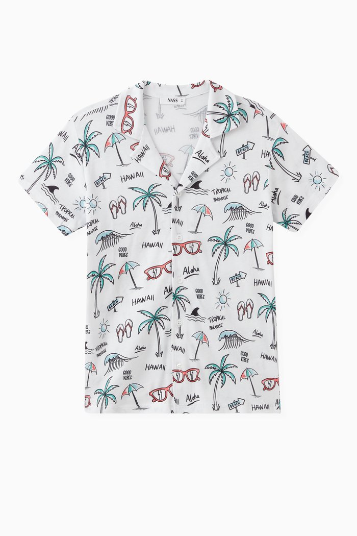 

Graphic Print Shirt in Cotton, Multicolour