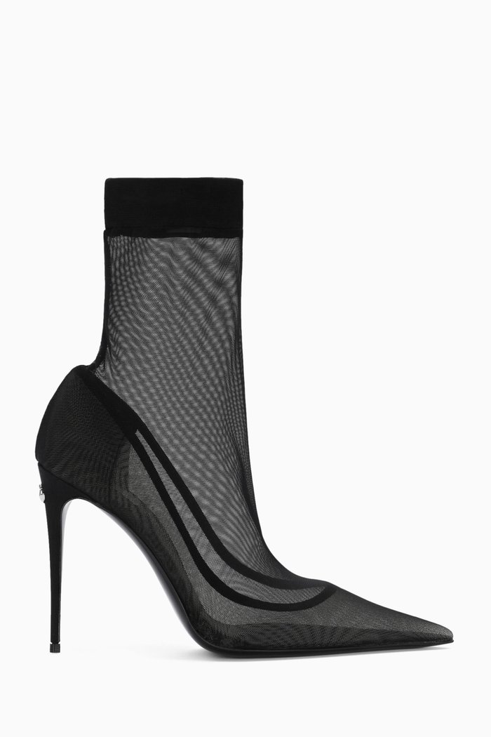 

x KIM Lollo 105 Ankle Boot Pumps in Stretch-tulle, Black