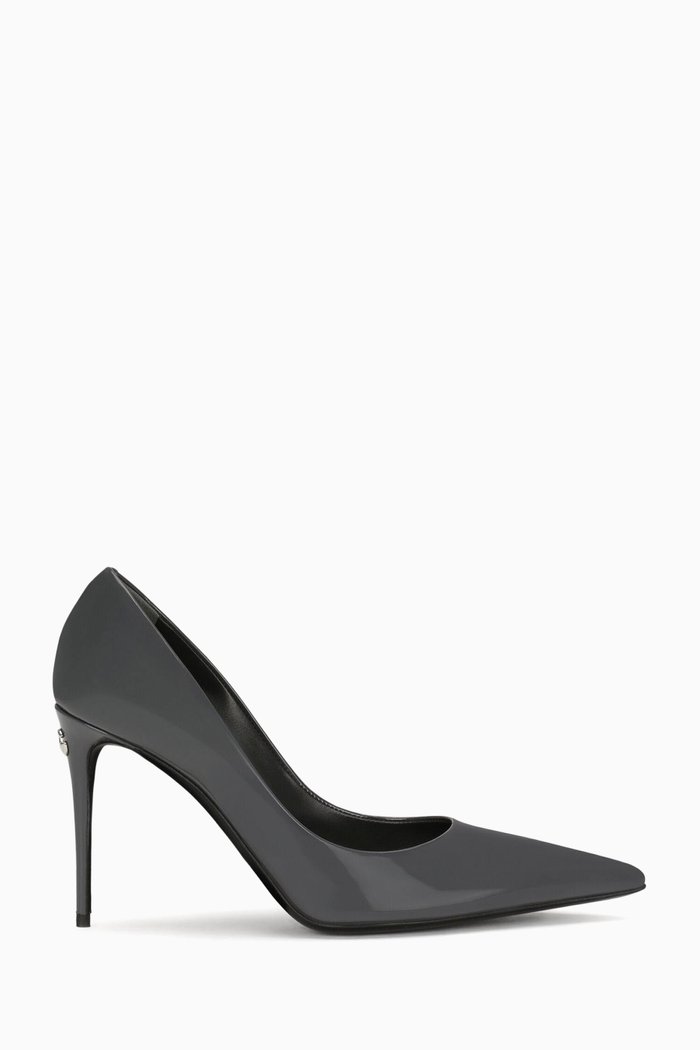 

x KIM Lollo 90 Pumps in Patent Leather, Grey