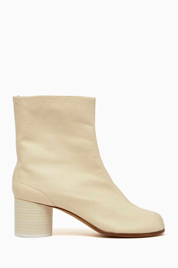 

Tabi 80 Ankle Boots in Leather, White