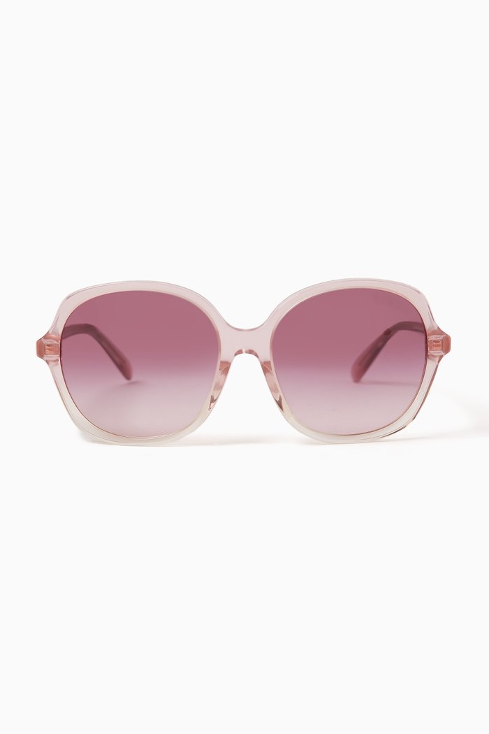 

Round Sunglasses in Acetate, Pink