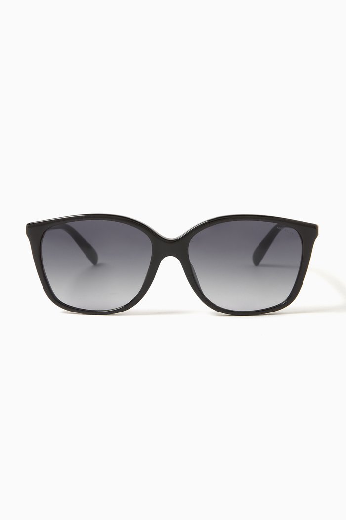 

D-frame Sunglasses in Acetate, Black