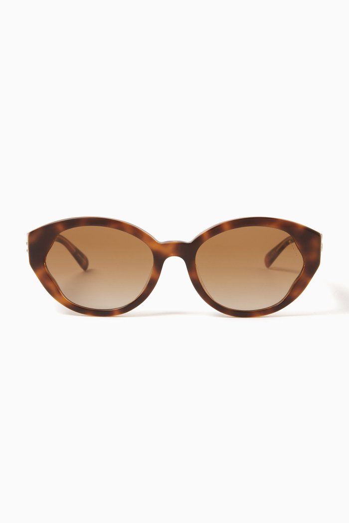 

Cat-eye Sunglasses in Acetate, Brown