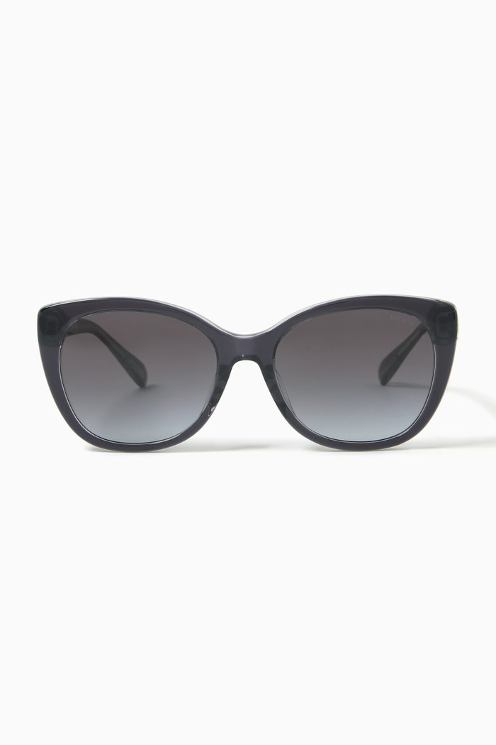 

Cat-eye Sunglasses in Acetate, Black