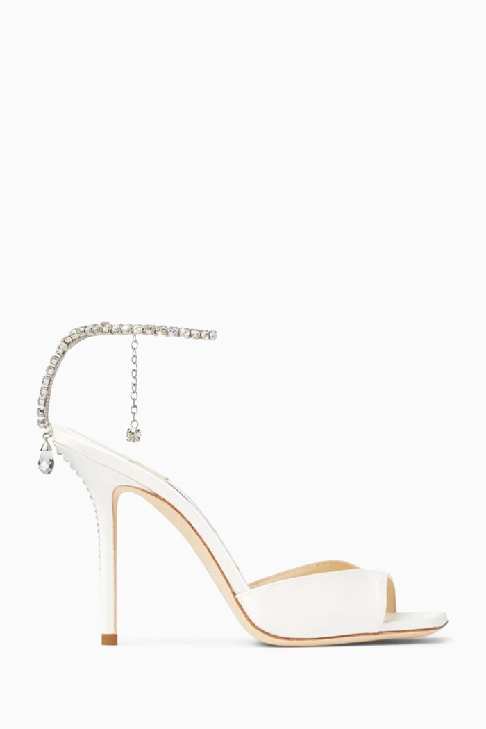 

Saeda 100 Sandals in Satin, White