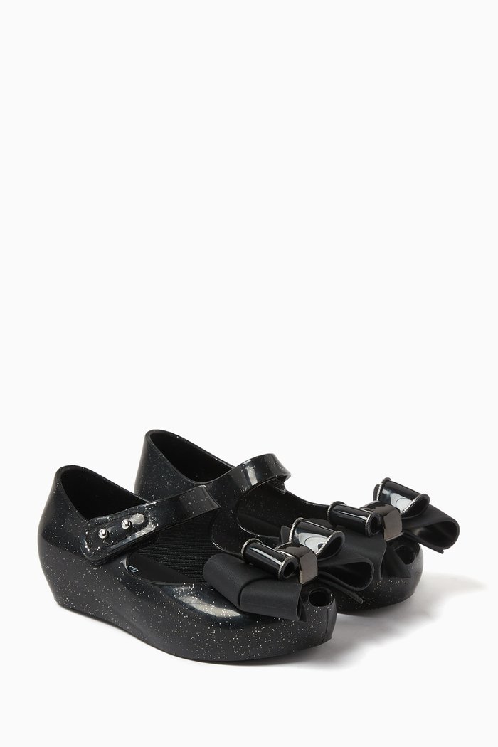 

Ultragirl Sweet Big Bow Shoes in Jelly, Black