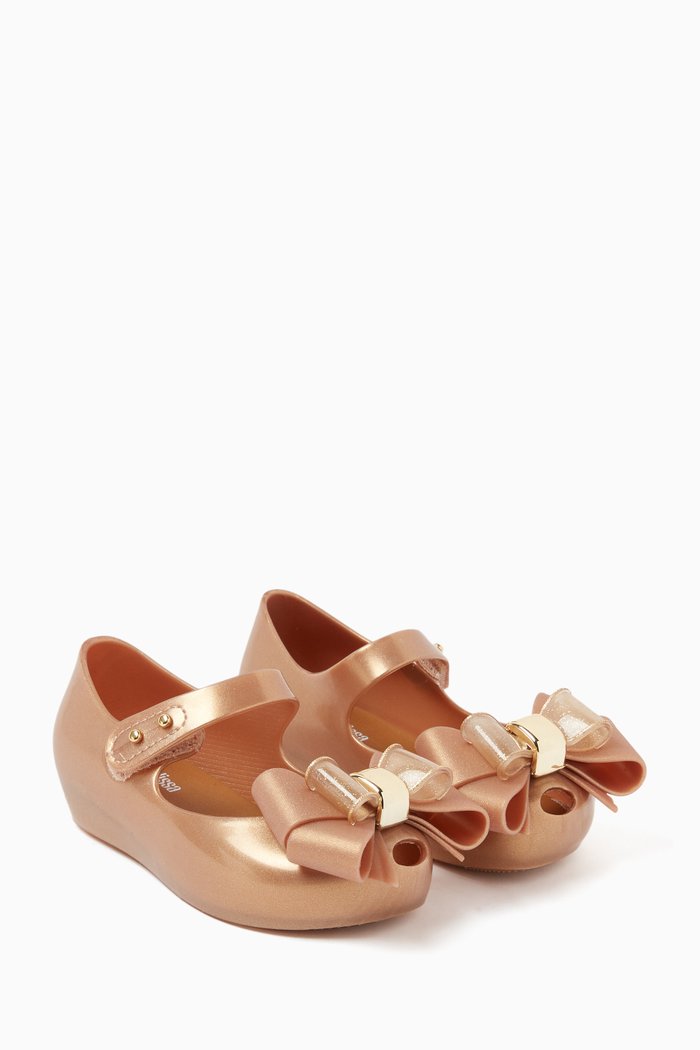 

Ultragirl Sweet Big Bow Shoes in Jelly, Gold