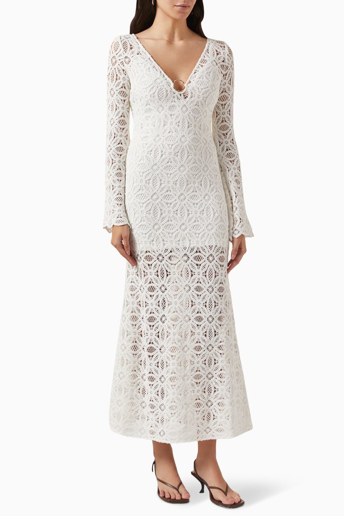 

Imogen Crochet Maxi Dress, White
