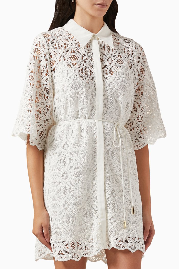 

Imogen Crochet Mini Dress, White