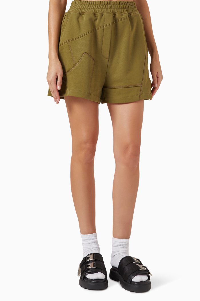 

Patched Sweatshorts in French Terry, Green
