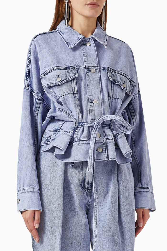 

Overdyed Jacket in Denim, Blue