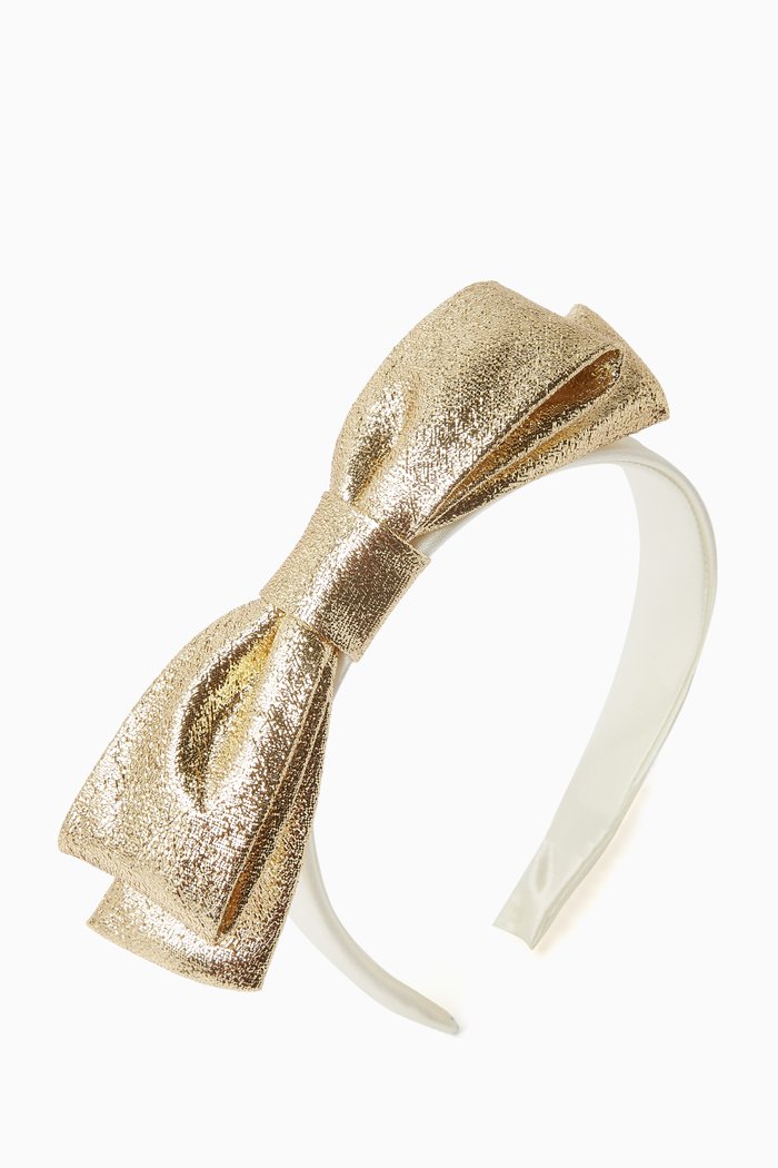 

Side Bow Headband, Gold