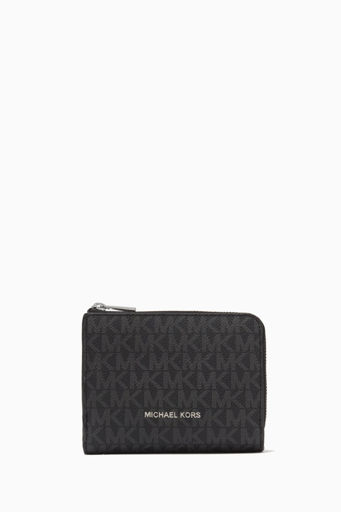 

Hudson Folio Wallet in Signature Monogram Jacquard, Black