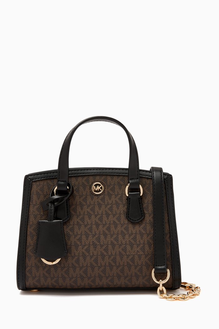 

Small Chantal Messenger Bag in Signature-canvas, Brown