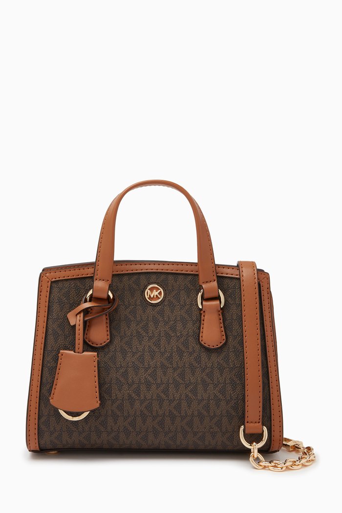 

Small Chantal Messenger Bag in Signature-canvas, Brown