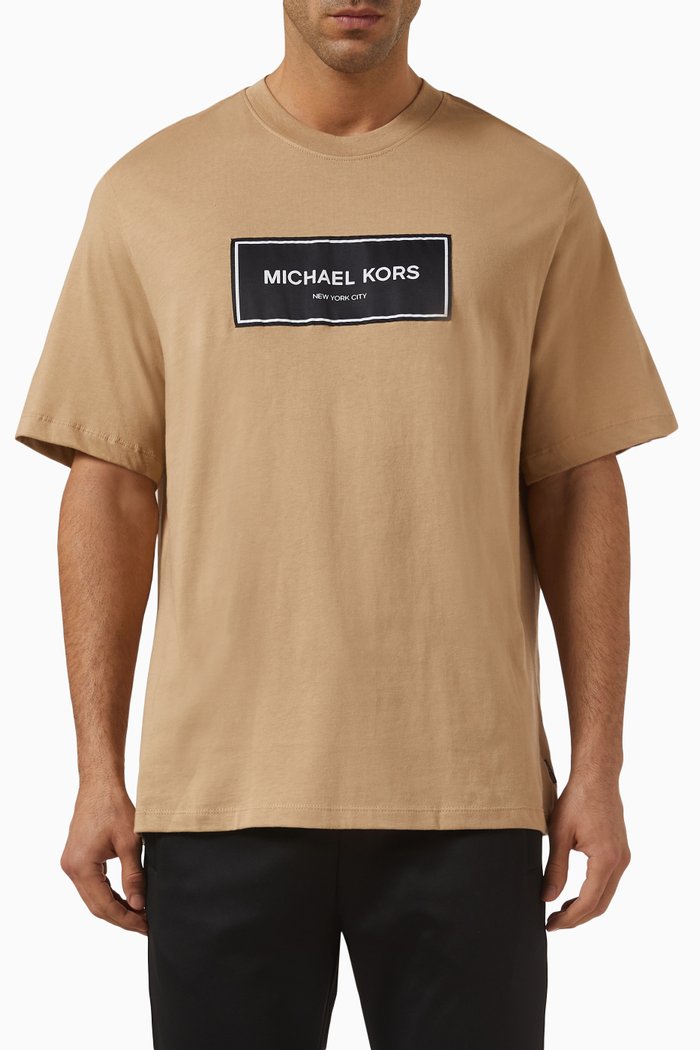 

Flagship Logo T-shirt in Cotton Jersey, Brown