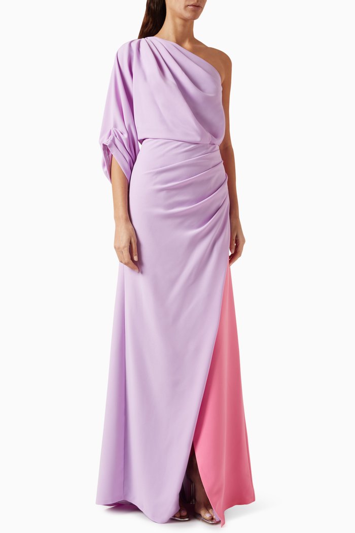 

One-shoulder Gown, Multicolour