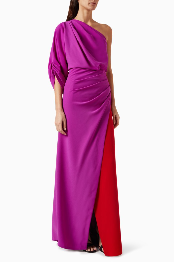 

One-shoulder Gown, Red