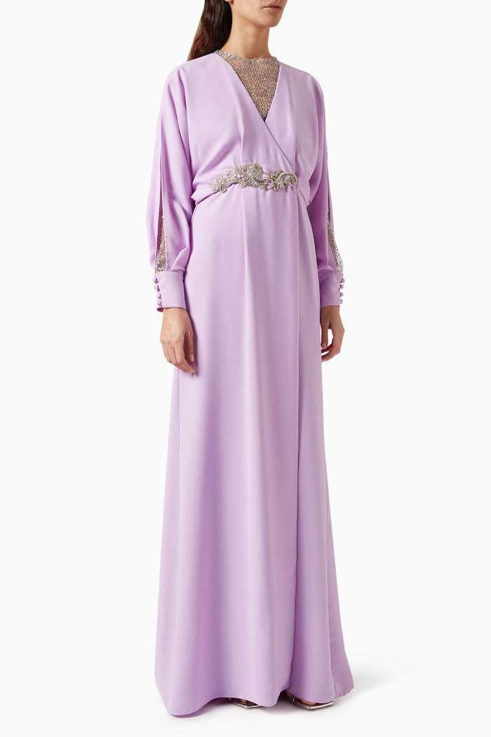 

Crystal-embellished Maxi Dress, Purple