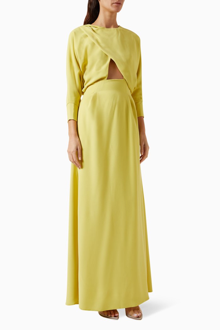 

Cut-out Maxi Dress, Yellow