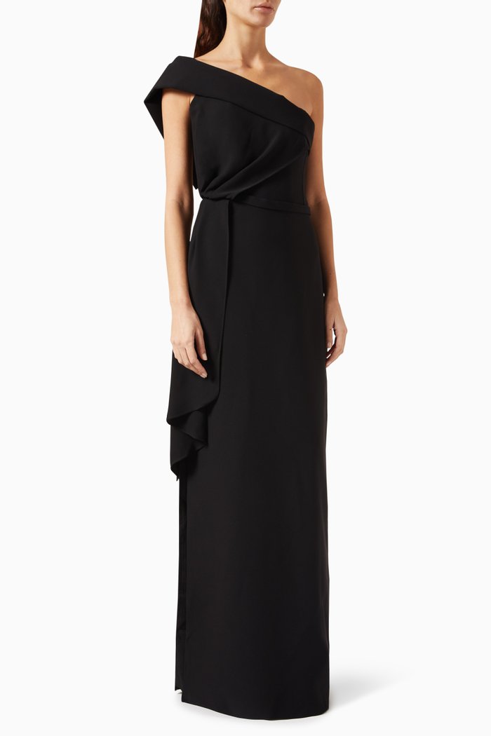 

One-shoulder Maxi Dress, Black