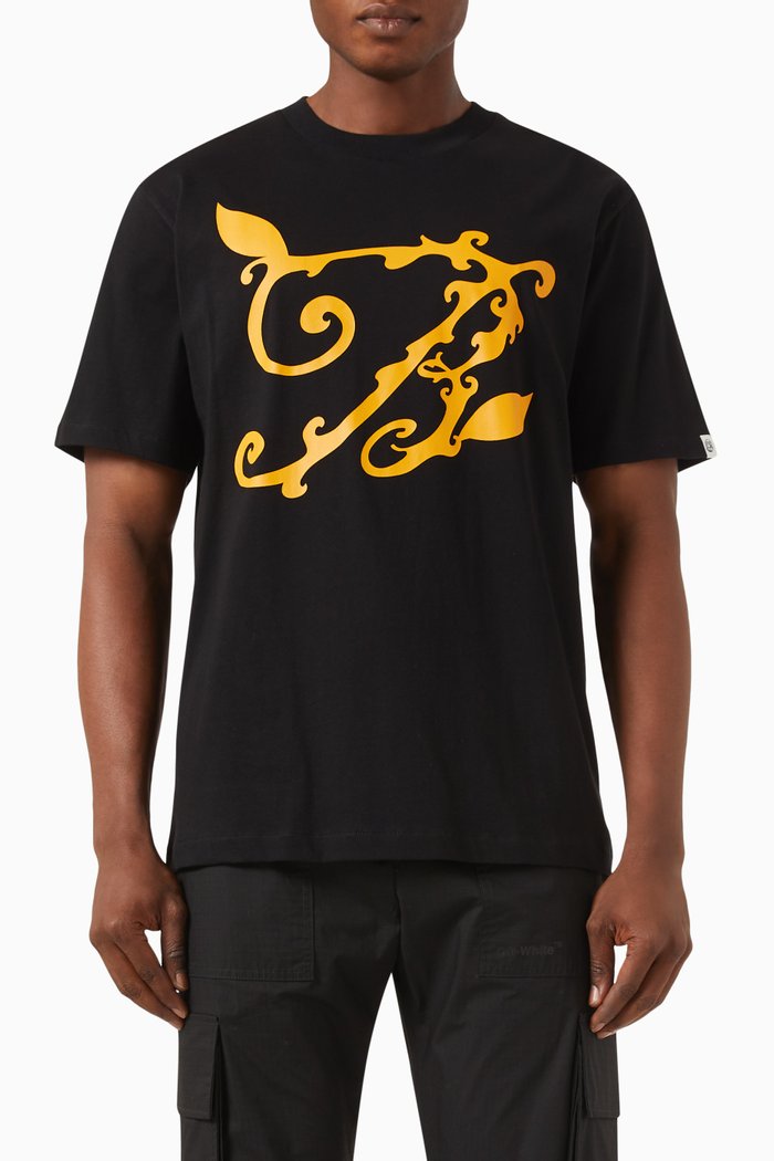 Emblem T-shirt in Cotton-jersey, Black
