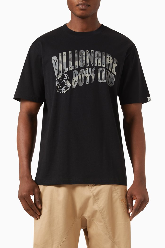 Camo Arch Logo T-shirt in Cotton-jersey, Black