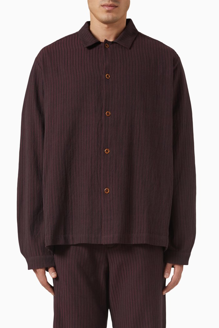 

Bassa Shirt in Cotton, Burgundy