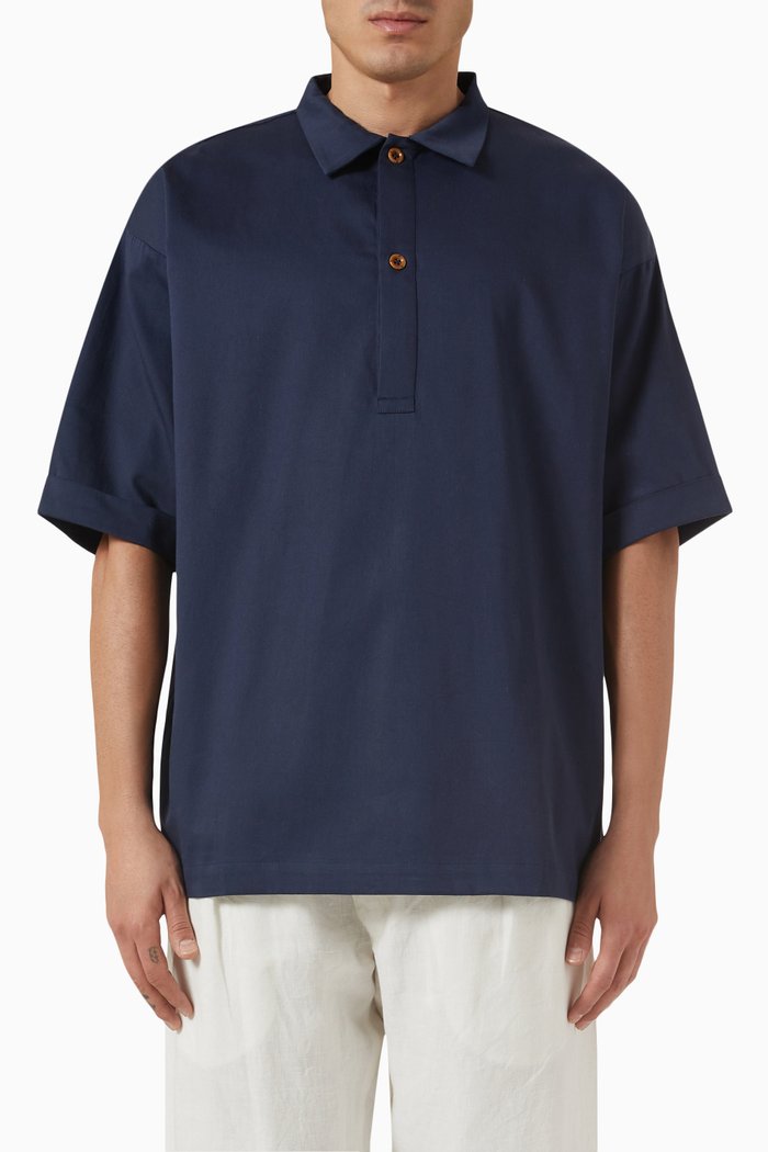Benirras Shirt in Cotton, Blue