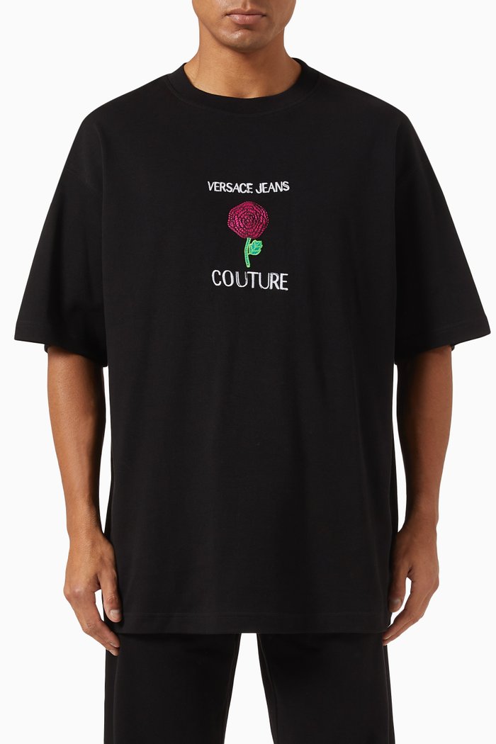 

Roses Logo T-shirt in Cotton, Black