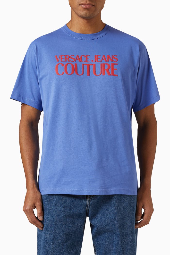 

Institutional Logo T-shirt in Cotton Jersey, Purple