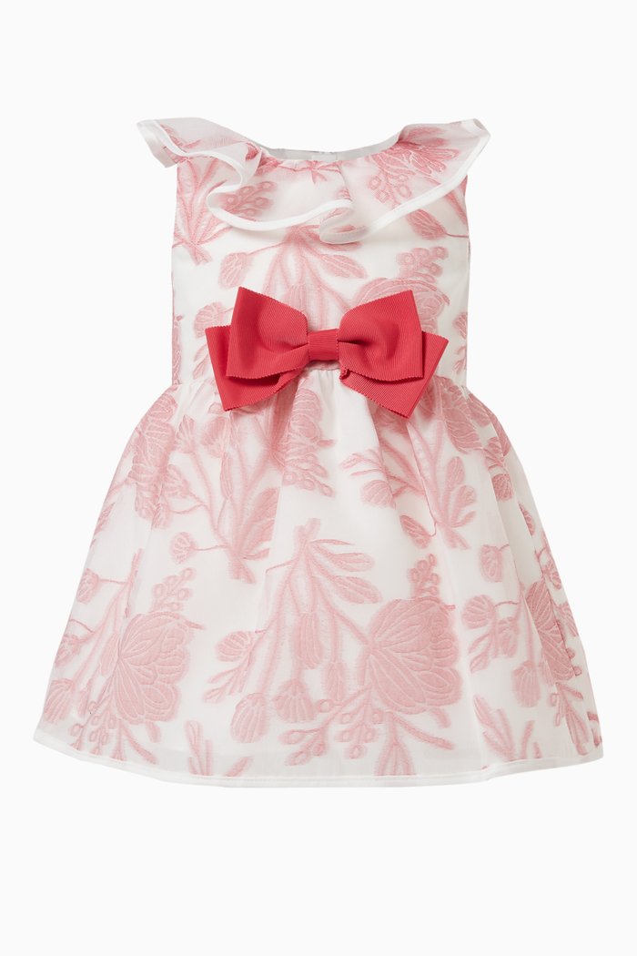 

Ruffle Neck Bodice Dress & Bloomers, Pink