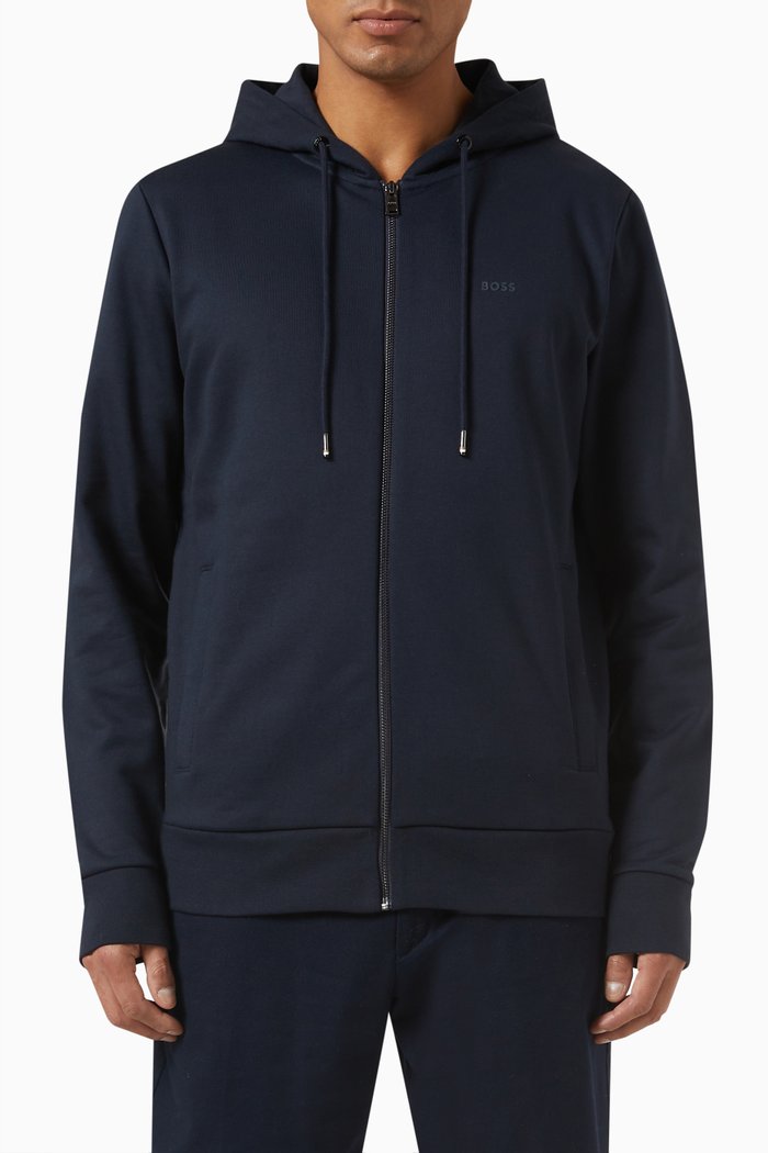 

Seeger Hoodie in Cotton-fleece, Blue