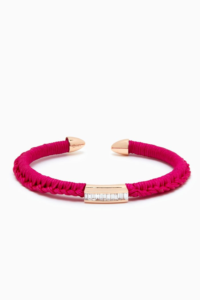 

St.Barths Diamond Cuff Bracelet in 14kt Rose Gold, Pink