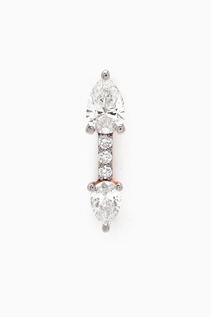 

Teardrop Bar Diamond Single Earring in 14kt Rose Gold