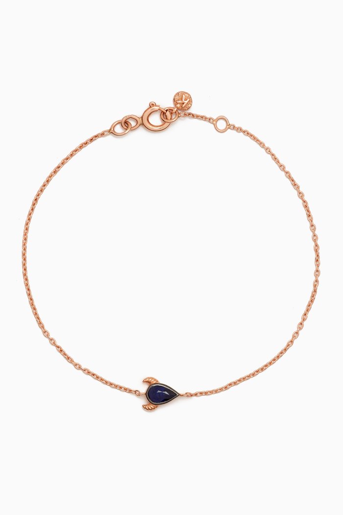 

Bull Sapphire Bracelet in 14kt Rose Gold, Blue