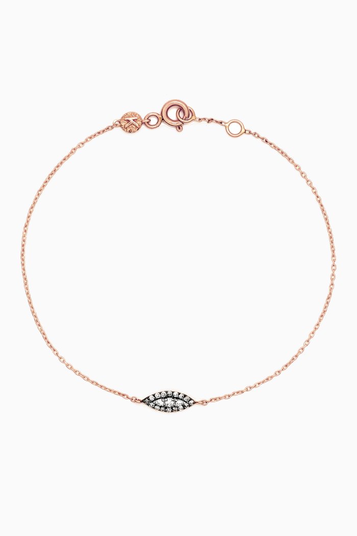 

Almond Eye Diamond Bracelet in 14kt Rose Gold