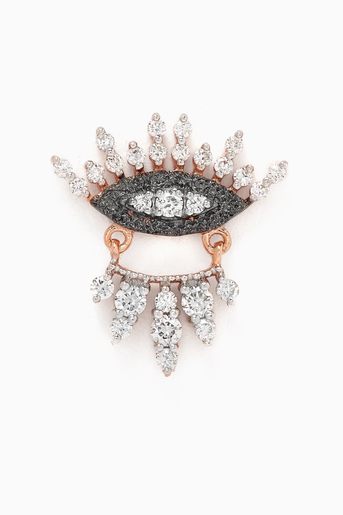 

10th Eye Diamond Single Stud Earring in 14kt Rose Gold