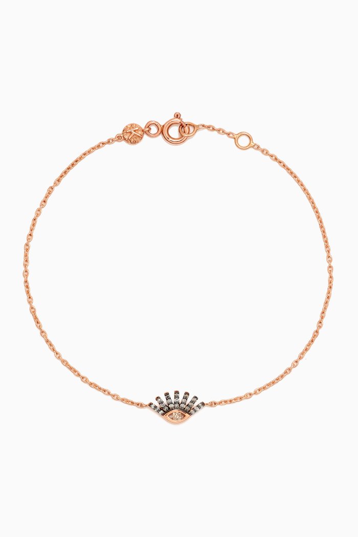 

Evil Eye Diamond Bracelet in 14kt Rose Gold