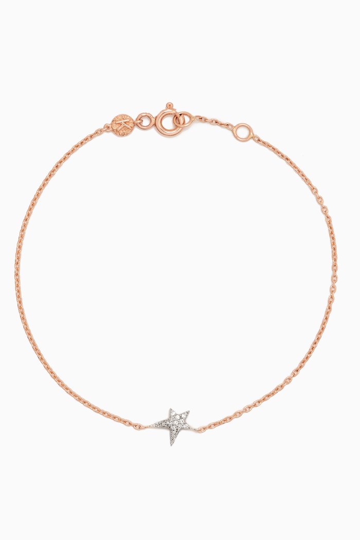 

Maxi Pavé Struck Star Diamond Bracelet in 14kt Rose Gold