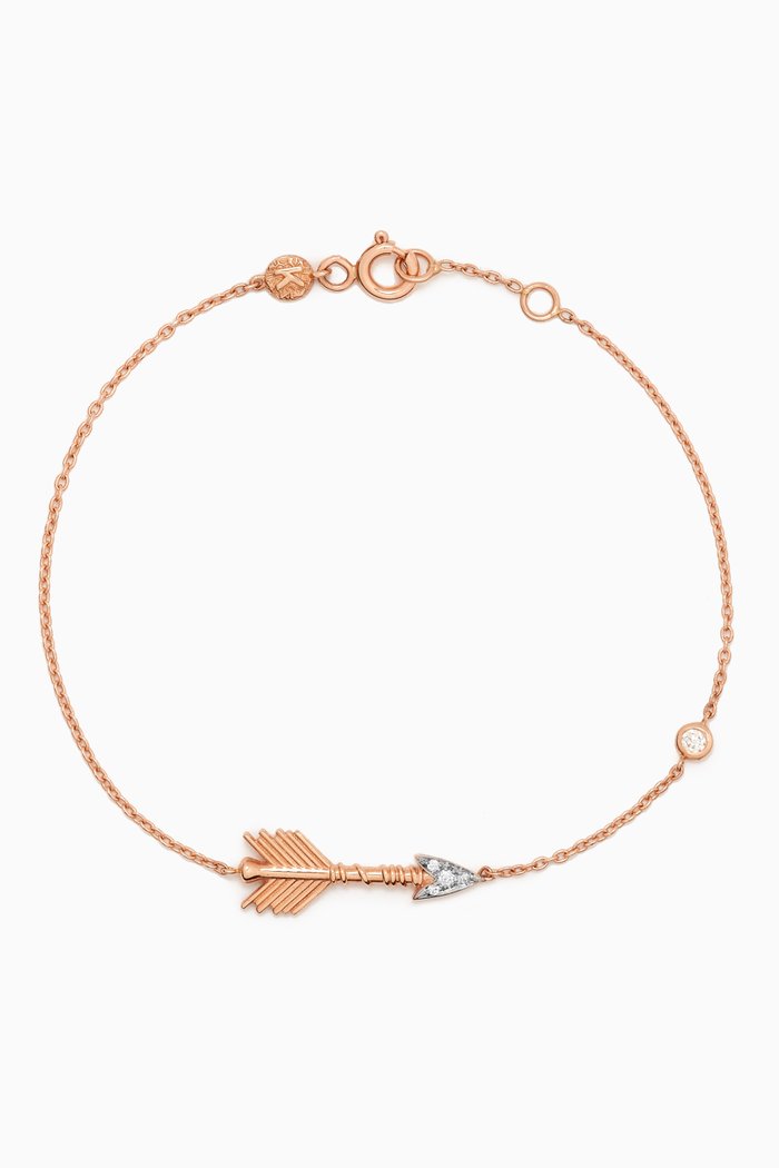 

Solitaire Arrow Diamond Bracelet in 14kt Rose Gold